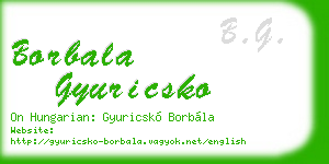 borbala gyuricsko business card