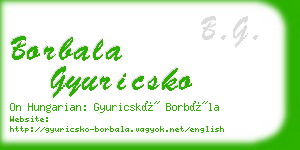 borbala gyuricsko business card